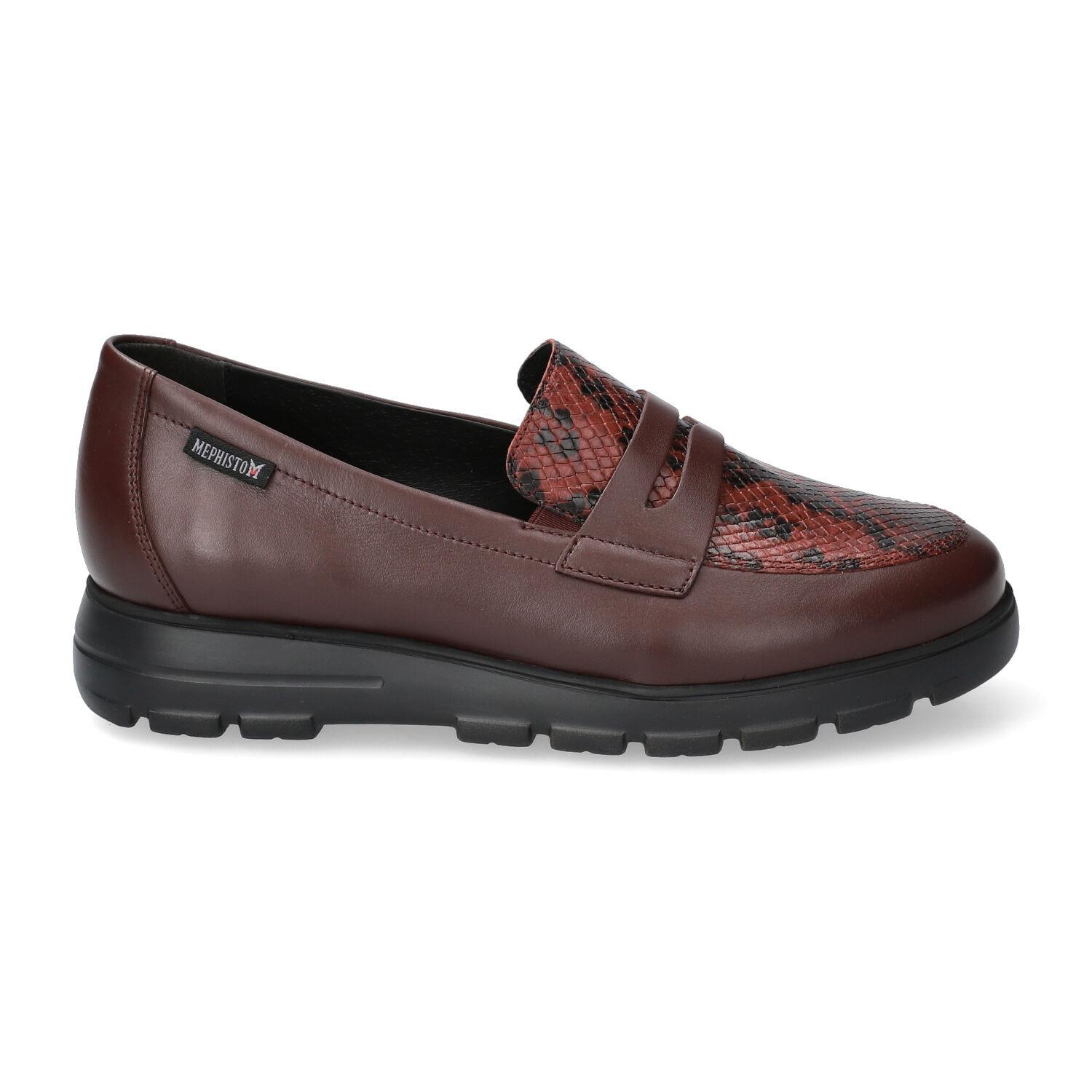 mocassins femme modèle Carima bordeaux - Mephisto